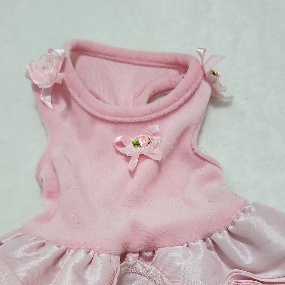 Pink Ruffled Dog Dress XS - Picture 3 of 6